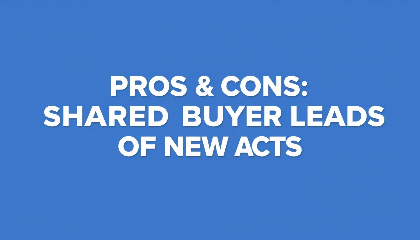 Shared Buyer Leads: Pros and Cons New Agents Face in 2026 Shared Buyer Leads: Pros and Cons New Agents Face in 2026